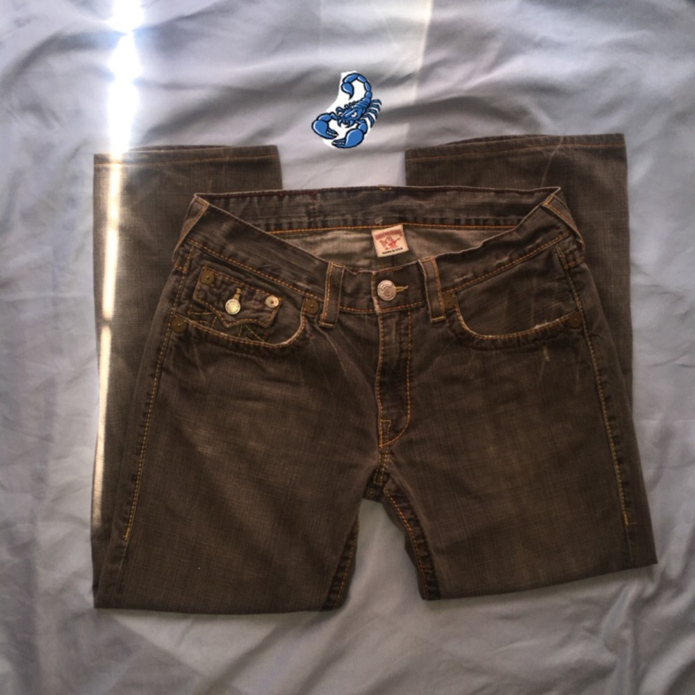 Men’s True Religion grey denim jeans (36 x 33)